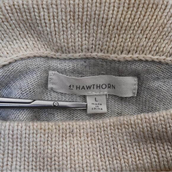 41 Hawthorn Womens L Raglan Sleeve Color Block Sweater - Picture 8 of 10